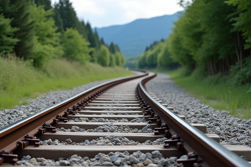 手入れされた歴史的な鉄道の線路